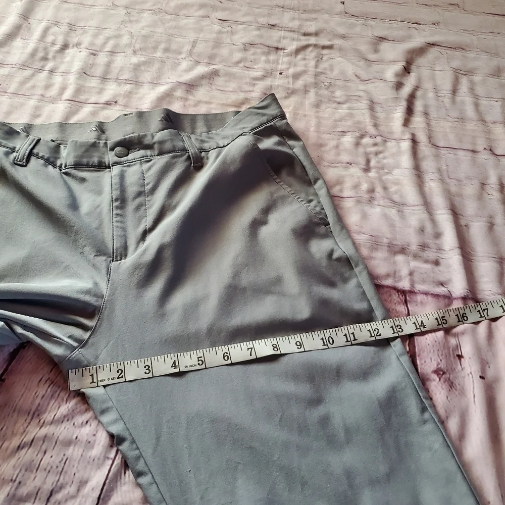 Adidas Golf Pants Tapered-Leg Gray 4 Way Stretch UPF Water Repellant Size 34x30